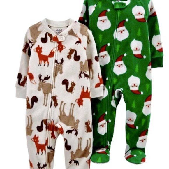 NWT 6 carters 2 sleeper squirrels moose pajamas - Picture 1 of 9